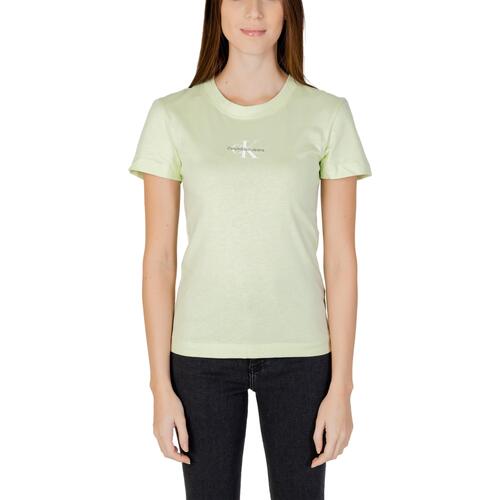 Vêtements Femme T-shirts manches courtes Calvin Klein Jeans MONOLOGO J20J222564 Vert