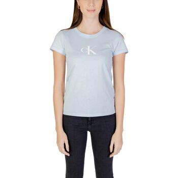 Vêtements Femme T-shirts manches courtes Calvin Klein Jeans SEQUIN J20J222961 Bleu