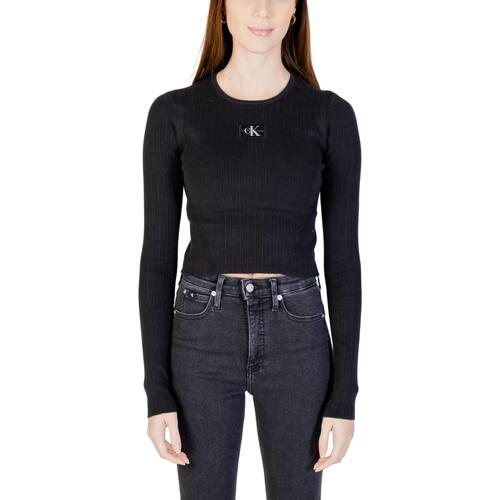 Vêtements Femme Pulls Calvin Klein Jeans VARIEGATED RIB EASY J20J223233 Noir