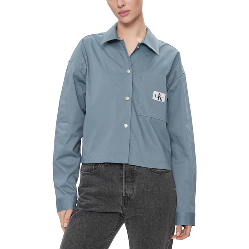 Vêtements Femme Chemises / Chemisiers Calvin Klein Jeans RELAXED OVERSHIRT J20J223241 Bleu