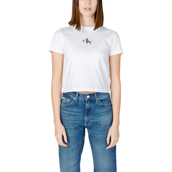 Vêtements Femme T-shirts manches courtes Calvin Klein Jeans MONOLOGO BABY J20J223113 Blanc