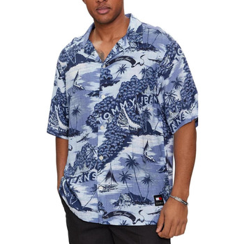 Vêtements Homme Chemises manches courtes Tommy Hilfiger AO HAWAIIAN CAMP DM0DM18950 Bleu