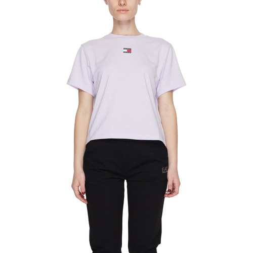 Vêtements Femme T-shirts manches courtes Tommy Hilfiger BXY BADGE EX DW0DW17391 Violet
