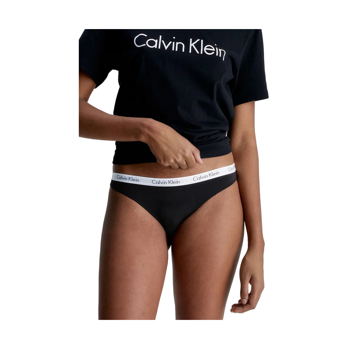 Sous-vêtements Femme Culottes & slips Calvin Klein Jeans 000QD3588E - LOT DE 3 BIKINI Noir
