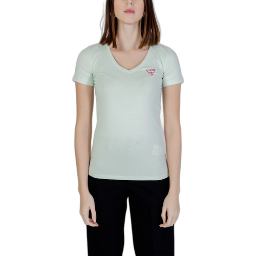 Vêtements Femme T-shirts manches courtes Guess VN MINI TRIANGLE W2YI45 J1314 Vert