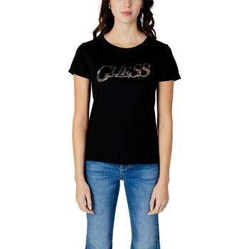 Vêtements Femme T-shirts manches courtes Guess SS CN LEO W4RI24 JA914 Noir