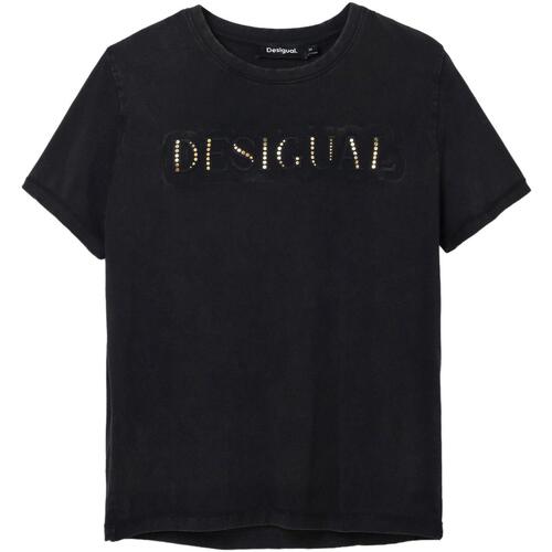 Vêtements Femme T-shirts manches courtes Desigual DUBLIN 24SWTK58 Noir