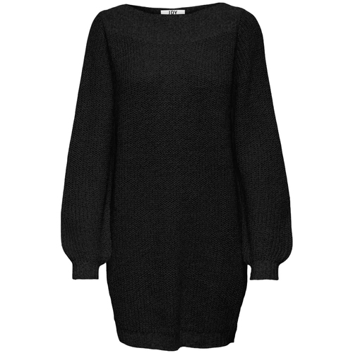 Vêtements Femme Robes courtes Jacqueline De Yong JDYWHITNEY MEGAN L/S BOAT DRESS KNT NOOS 15234103 Noir