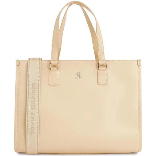 Sacs Femme Sacs Tommy flag Hilfiger MONOTYPE TOTE AW0AW15978 Beige