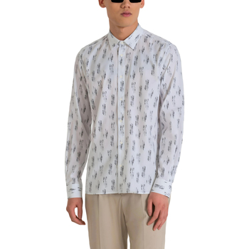 Vêtements Homme Chemises tres longues Antony Morato BARCELONA MMSL00614-FA430593 Blanc