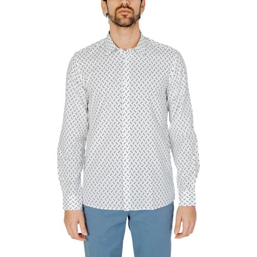 Vêtements Homme Chemises tres longues Antony Morato BARCELONA MMSL00614-FA430604 Blanc