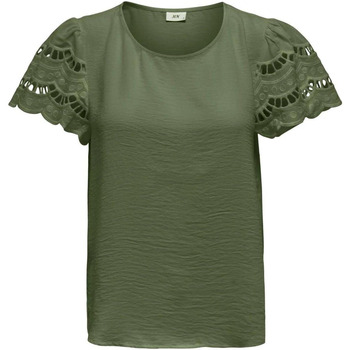 Vêtements Femme T-shirts manches courtes Jacqueline De Yong Jdyhannah S/S Lace Wvn 15312609 Vert