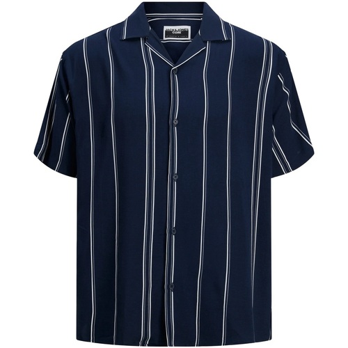 Vêtements Homme Chemises manches courtes Jack & Jones Jcojeff Aop Resort Ss Relax Ln 12252536 Bleu