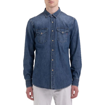 Vêtements Homme Chemises manches longues Replay M4860B.000.26C 62A Bleu