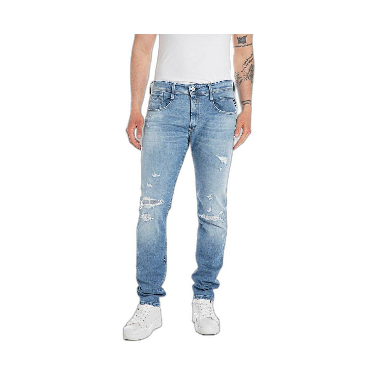 Vêtements Homme Jeans slim Replay ANBASS M914Y .000.573 70G Bleu