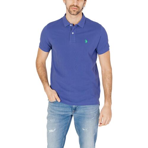 Vêtements Homme Polos manches courtes Tall Half Zip Knitted Polo. KING 67355 41029 Violet