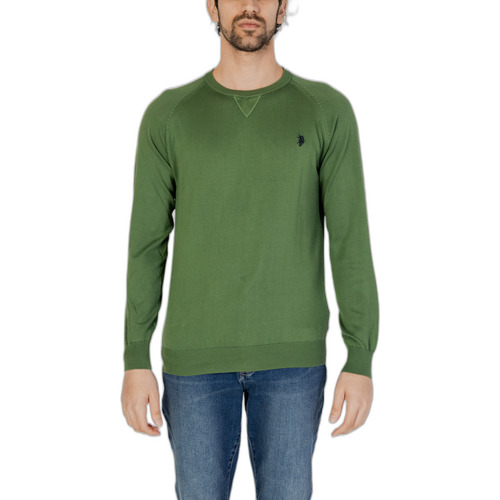 Vêtements Homme Pulls geometric-print polo shirt. LIN 67603 53568 Vert
