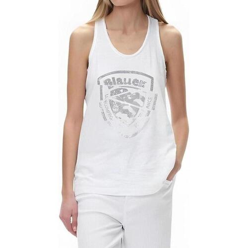 Vêtements Femme Débardeurs / T-shirts sans manche Blauer 24SBLDH03337 Blanc