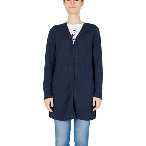 Vêtements Femme Coton Du Monde Street One knit look long jacket w.slits 321016 Bleu
