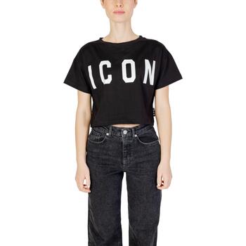 Vêtements Femme T-shirts manches courtes Icon ID8022TC Noir