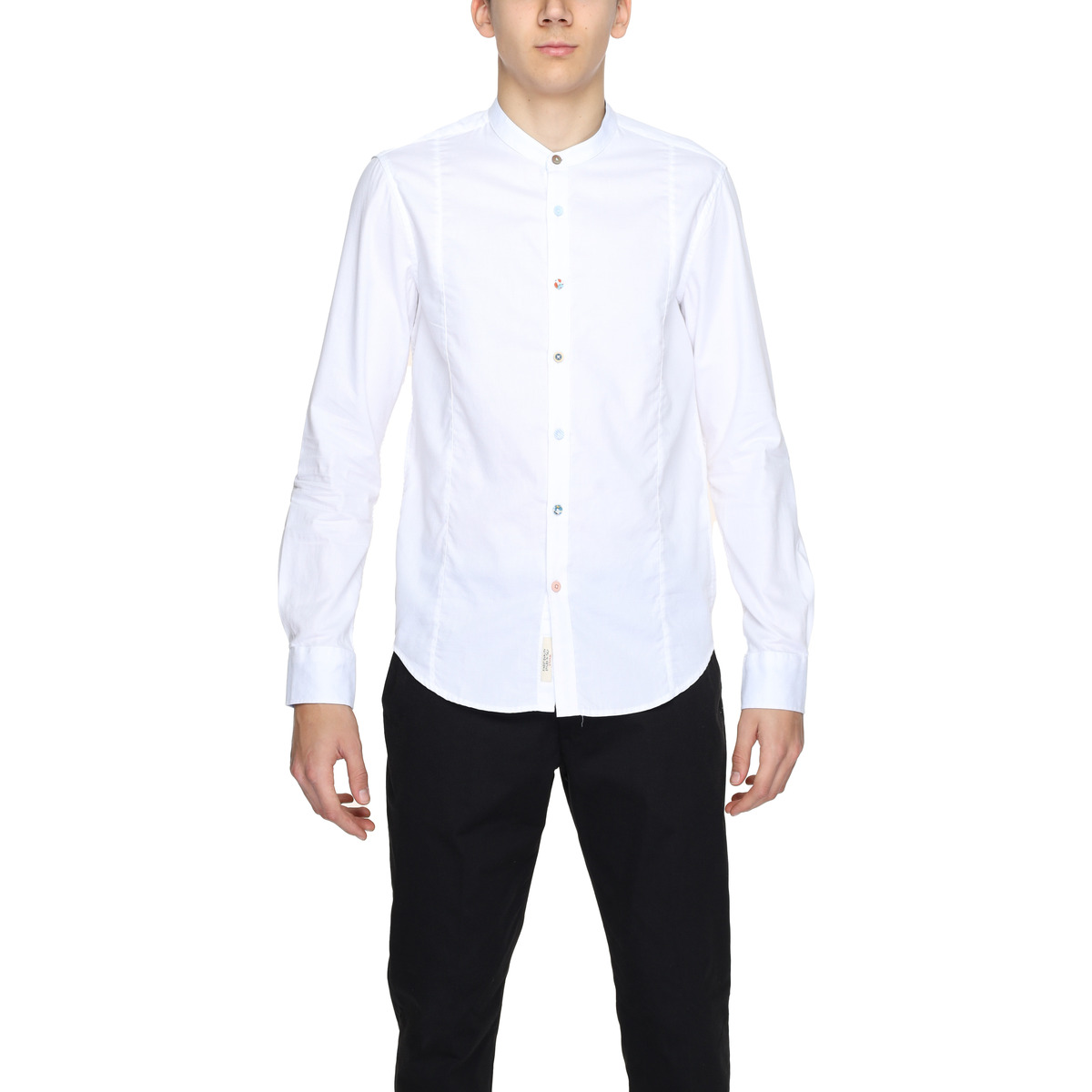 Vêtements Homme Chemises manches longues Gianni Lupo GL094DA Blanc