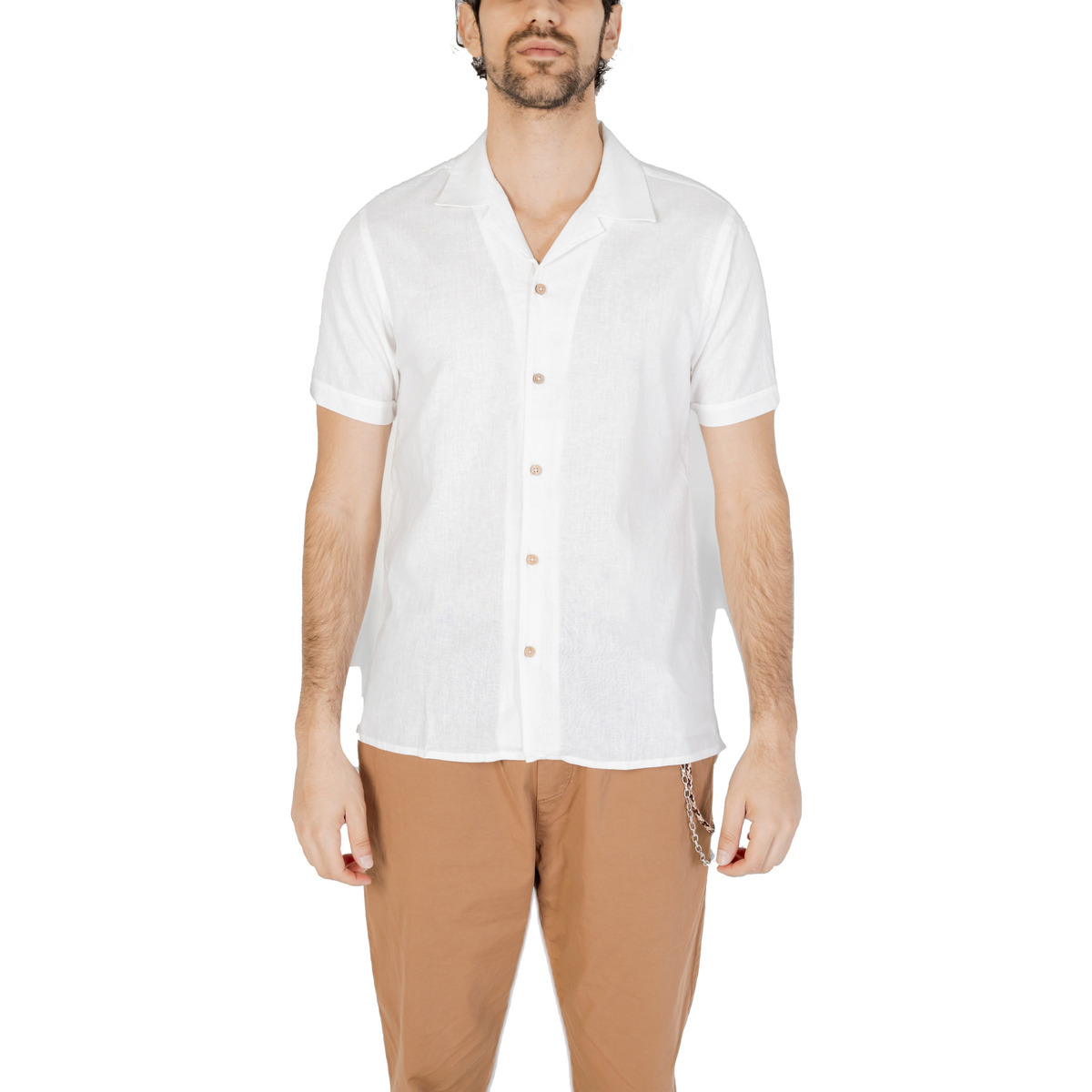 Vêtements Homme Chemises manches courtes Hamaki-ho CE1237H Blanc