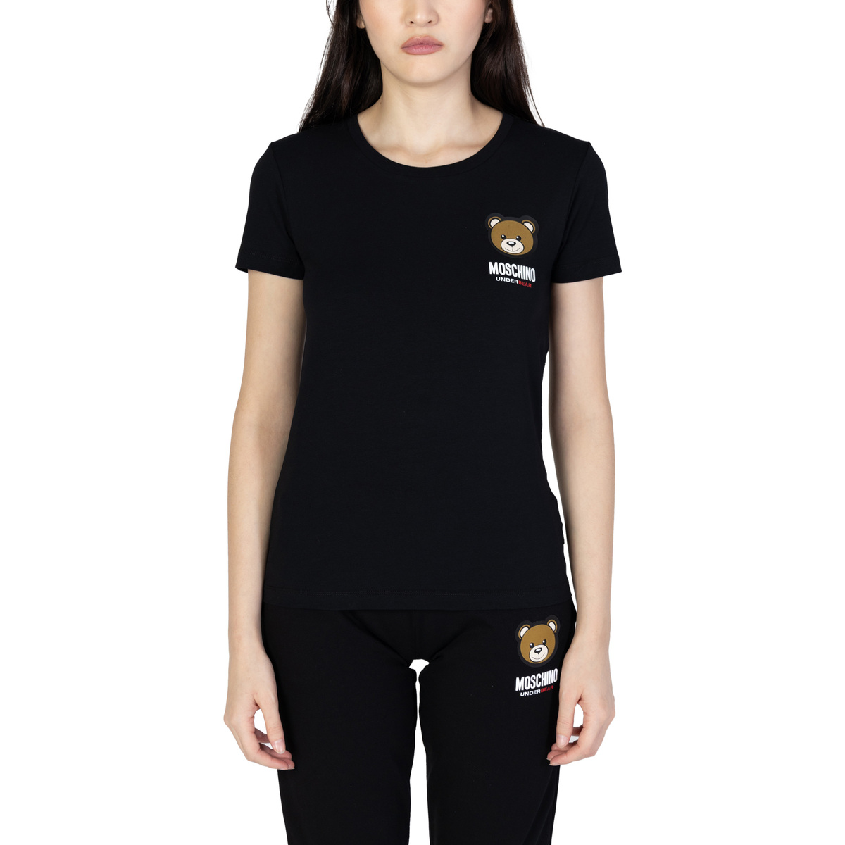 Vêtements Femme T-shirts manches courtes Moschino V6A0788 4410 Noir