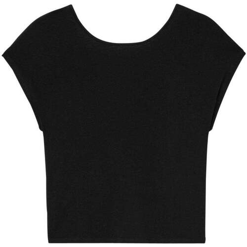 Vêtements Femme Tops / Blouses Promod T-shirt en coton décolleté dos Noir