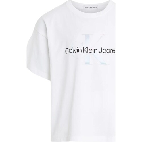 Vêtements Fille T-shirts manches courtes Calvin Klein Jeans IG0IG02434 Blanc