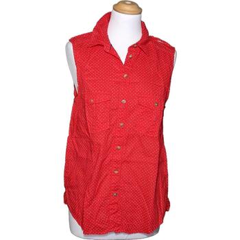 chemise h&m  chemise  38 - t2 - m rouge 