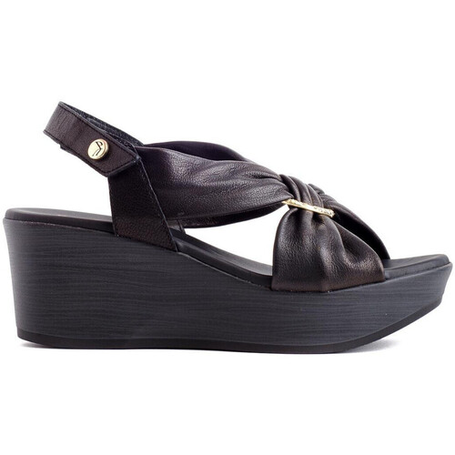Chaussures Femme Sandale 24-669 Cuir Marron Paula Urban 31-613 Noir