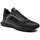 Chaussures Homme Baskets mode BOSS BASKETS  NOIRES LACÉES EN MÉLANGE DE MATIÈRES AVEC SIMIL Noir