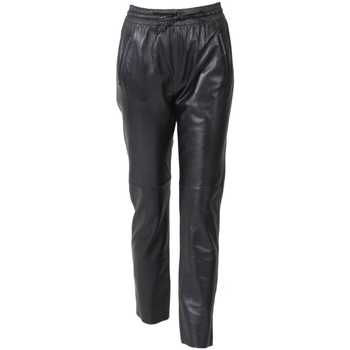 Oakwood Pantalon jogpant en cuir  Gift Metal Ref 60959 Noir Noir