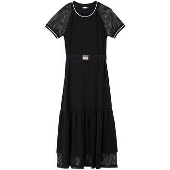 Vêtements Femme Robes Liu Jo Robe avec empiècements en maille filet Noir