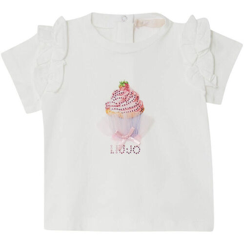 Vêtements Fille Chemise En Coton Liu Jo T-shirt avec imprimé et strass Autres