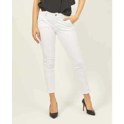 Vêtements Femme Pantalons Sette/Mezzo Pantalon femme SetteMezzo en coton coupe slim Blanc