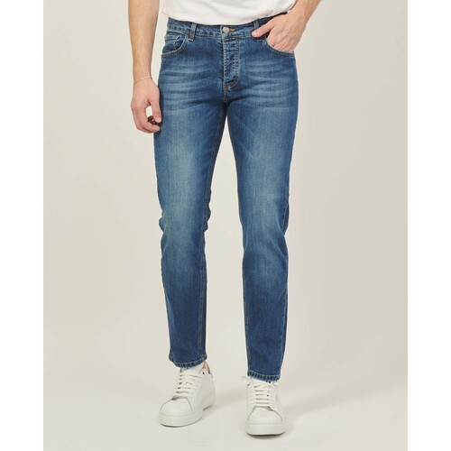 Vêtements Homme Jeans Sette/Mezzo Jean homme SetteMezzo avec 5 poches, coupe slim Bleu