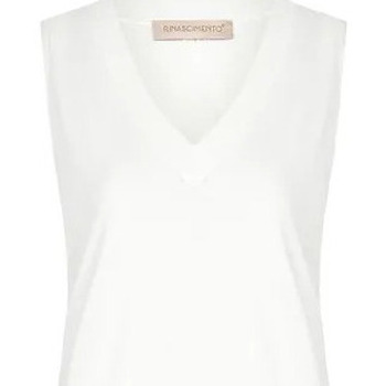Vêtements Femme Débardeur 36 - T1 - S Noir Rinascimento CFM0011505003 Blanc crème