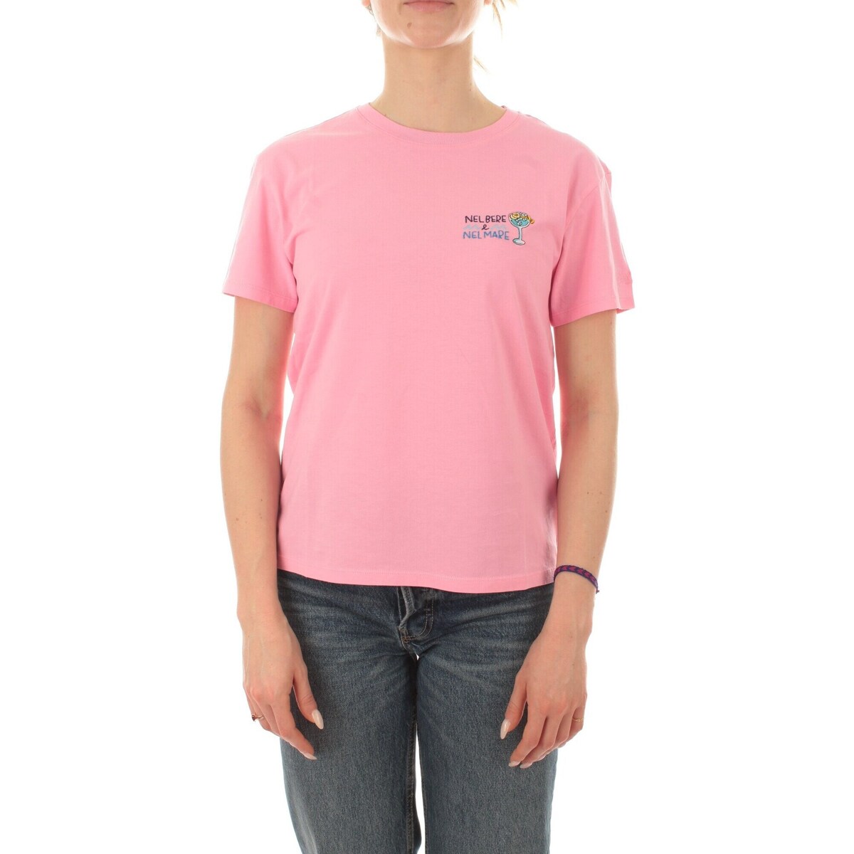 Vêtements Femme T-shirts manches courtes Mc2 Saint Barth EMILIE Rose