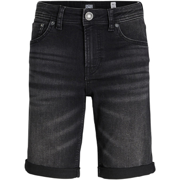 Vêtements Garçon Shorts / Bermudas Jack & Jones Short coton slim RICK Noir