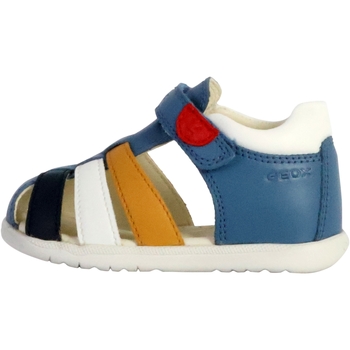 Chaussures Fille Sandales et Nu-pieds Geox Sandale Plate Cuir  Macchia Multicolore