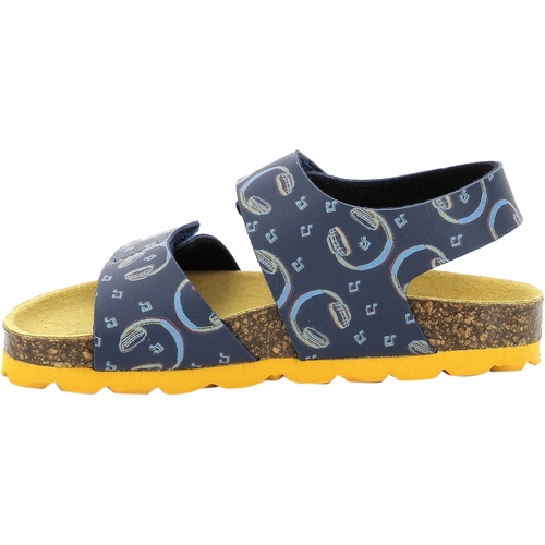 Chaussures Fille Sandales et Nu-pieds Kickers Sandale Plate à Scratch  Summerkro Bleu