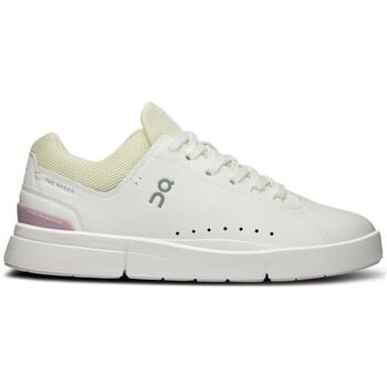 Chaussures Femme Baskets mode On Running Tan V-12 leather low-top sneakers Bianco Femme White/Mauve Blanc