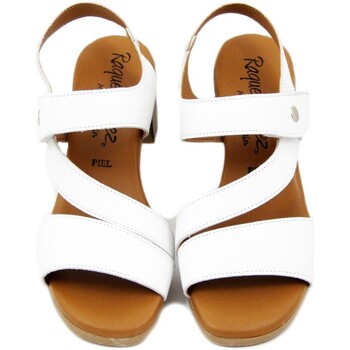 Raquel Perez Femme Chaussures, Sandales, Cuir douce-20727 Blanc