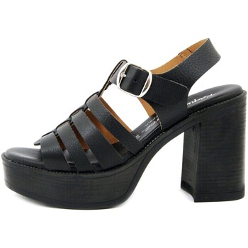sandales raquel perez  femme chaussures, sandales en cuir, talon et plateau-20771 