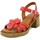 Chaussures Femme Sandales et Nu-pieds Raquel Perez Femme Chaussures, Sandales en Cuir, Talon et Plateau-20652 Rouge
