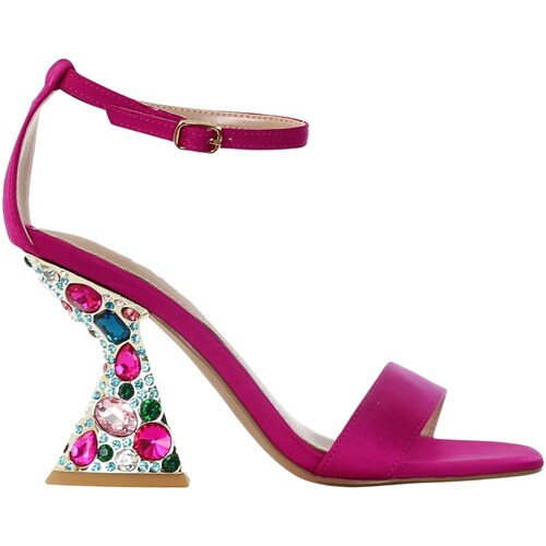 Chaussures Femme Sandales et Nu-pieds Exé Shoes crystal-embellished Exe' madison Sandales Femme Rose