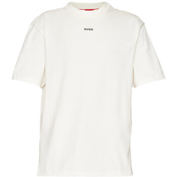 Vêtements Homme T-shirts & Polos BOSS T-SHIRT BEIGE RELAXED FIT EN JERSEY DE COTON À LOGO IMPRIMÉ Beige