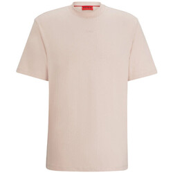 Vêtements Homme T-shirts ecru & Polos BOSS T-SHIRT ROSE CLAIR RELAXED FIT EN JERSEY DE COTON À LOGO IMP Rose
