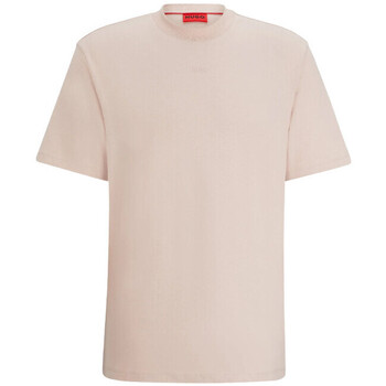 Vêtements Homme T-shirts & Polos BOSS T-SHIRT ROSE CLAIR RELAXED FIT EN JERSEY DE COTON À LOGO IMP Rose